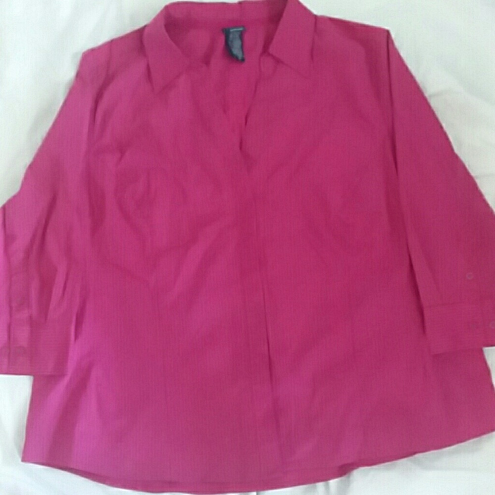 Button down magenta blouse